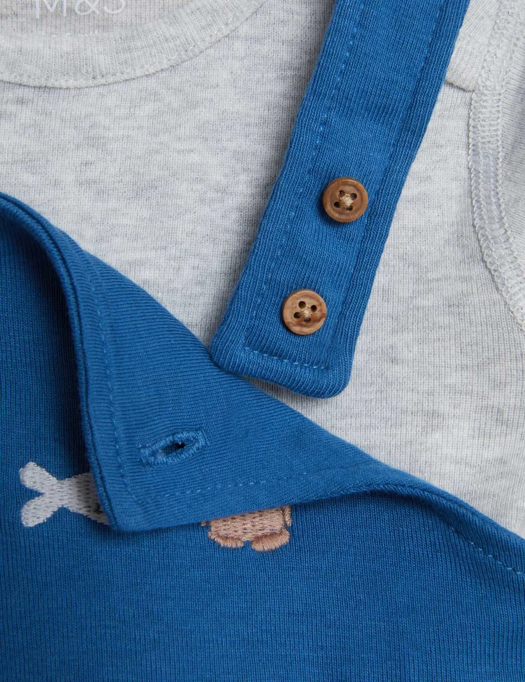 2pc Pure Cotton Animal Dungaree Outfit (7lbs - 12 Mths) 6 2pc Pure Cotton Animal Dungaree Outfit (7lbs - 12 Mths) - Image 6