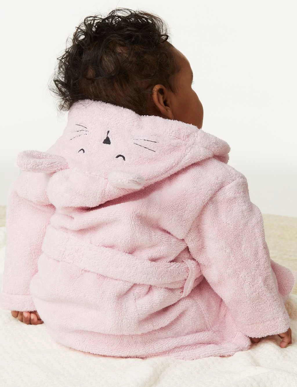 Pure Cotton Bunny Hooded Bathrobe (7lbs - 3 Yrs) 6 Pure Cotton Bunny Hooded Bathrobe (7lbs - 3 Yrs) - Image 6