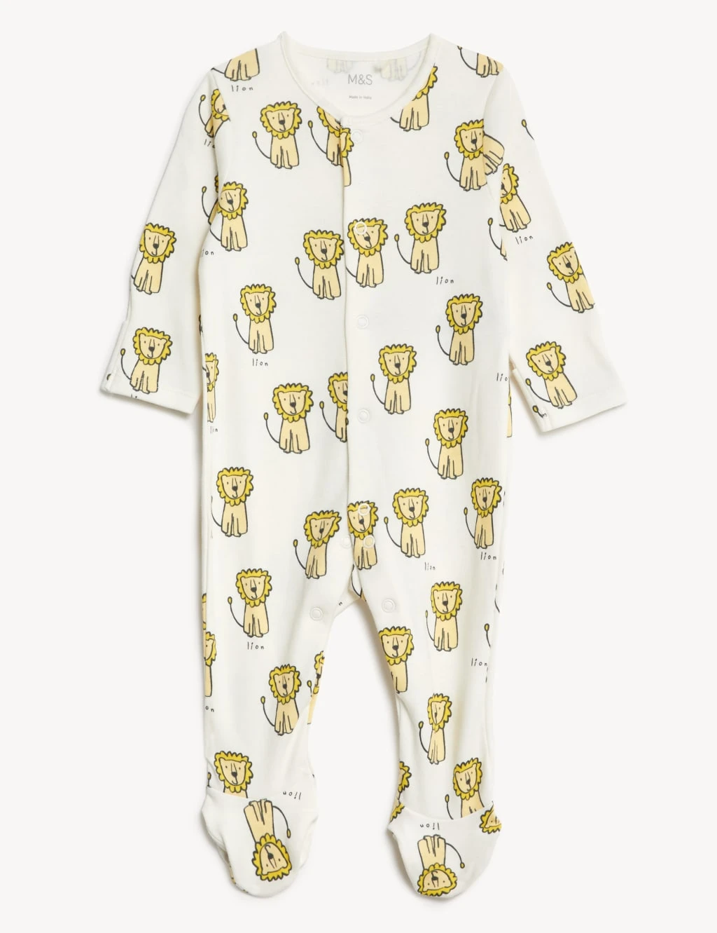 3pk Pure Cotton Animal Print Sleepsuits (0-3 Yrs) 2 3pk Pure Cotton Animal Print Sleepsuits (0-3 Yrs) - Image 2