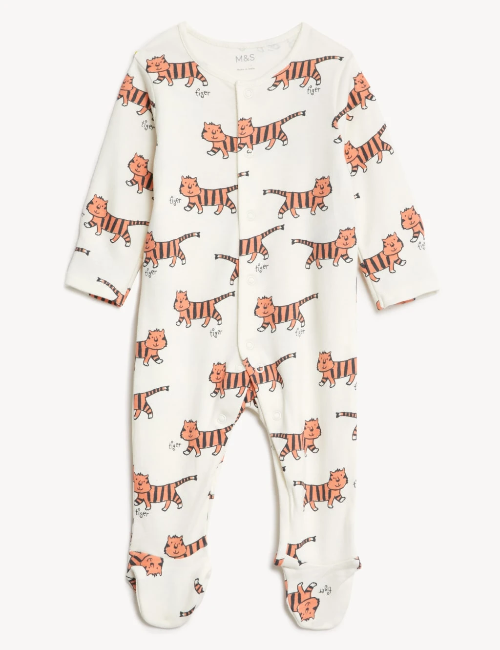 3pk Pure Cotton Animal Print Sleepsuits (0-3 Yrs) 4 3pk Pure Cotton Animal Print Sleepsuits (0-3 Yrs) - Image 4