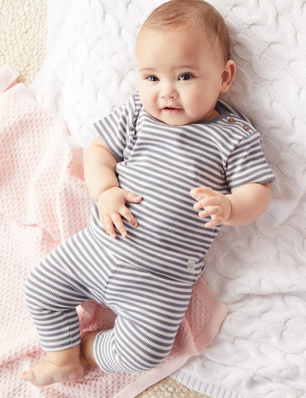 Cotton Rich Striped Ribbed Leggings (7lbs - 12 Mths) 6 Cotton Rich Striped Ribbed Leggings (7lbs - 12 Mths) - Image 6