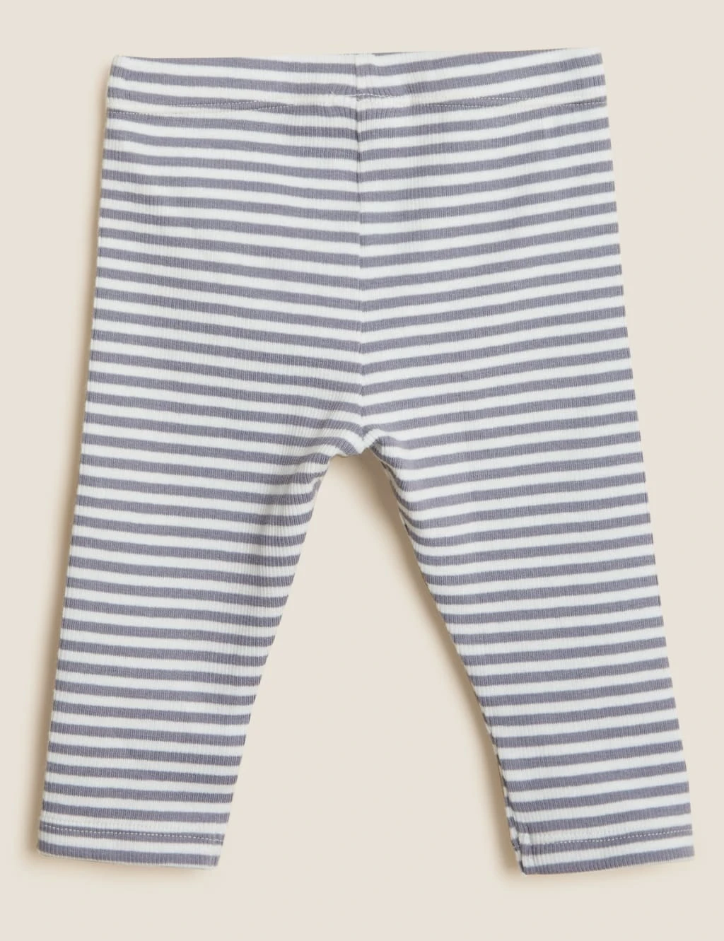 Cotton Rich Striped Ribbed Leggings (7lbs - 12 Mths) 1 Cotton Rich Striped Ribbed Leggings (7lbs - 12 Mths)