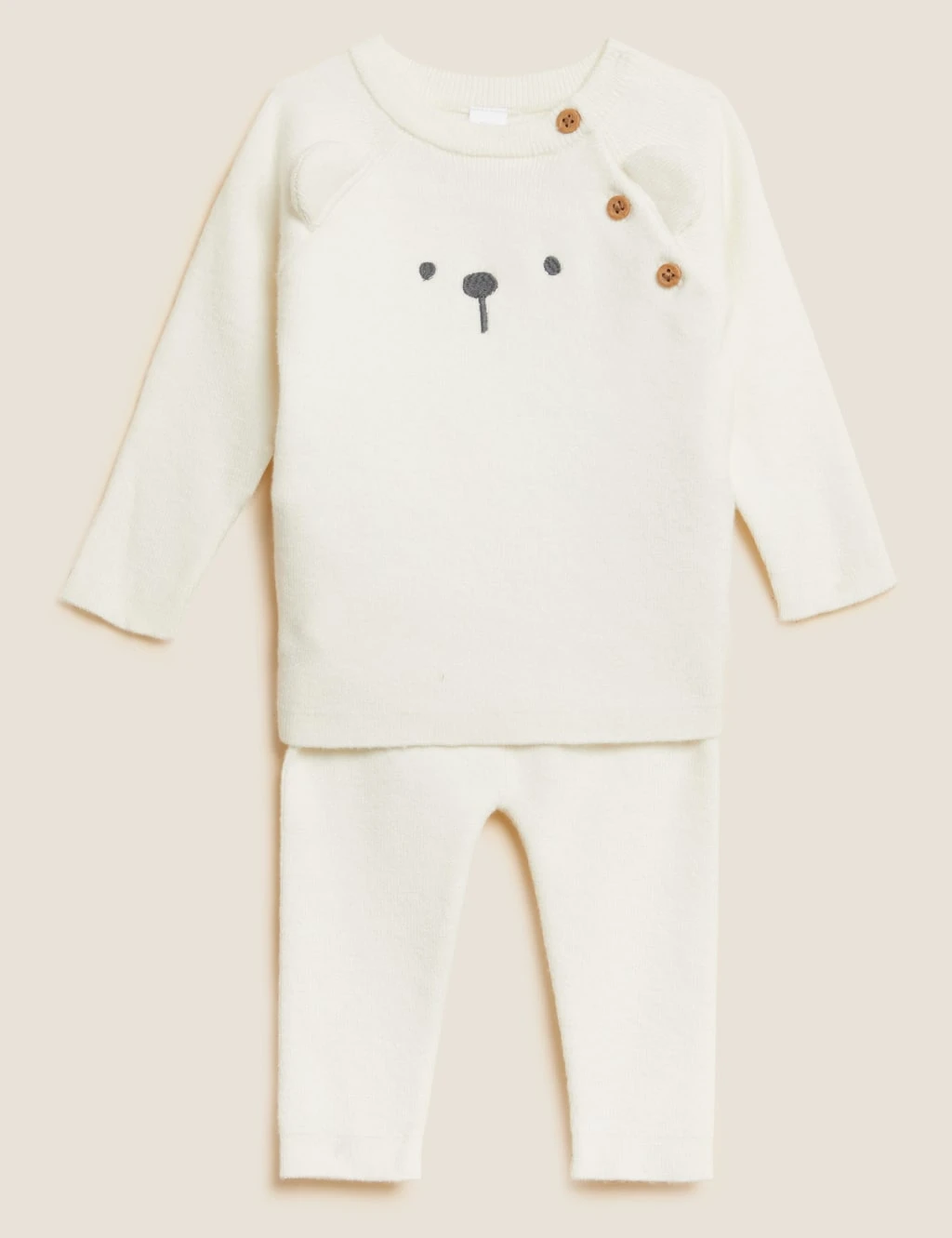 2pc Knitted Bear Hug Outfit (7lbs - 12 Mths) 1 2pc Knitted Bear Hug Outfit (7lbs - 12 Mths)