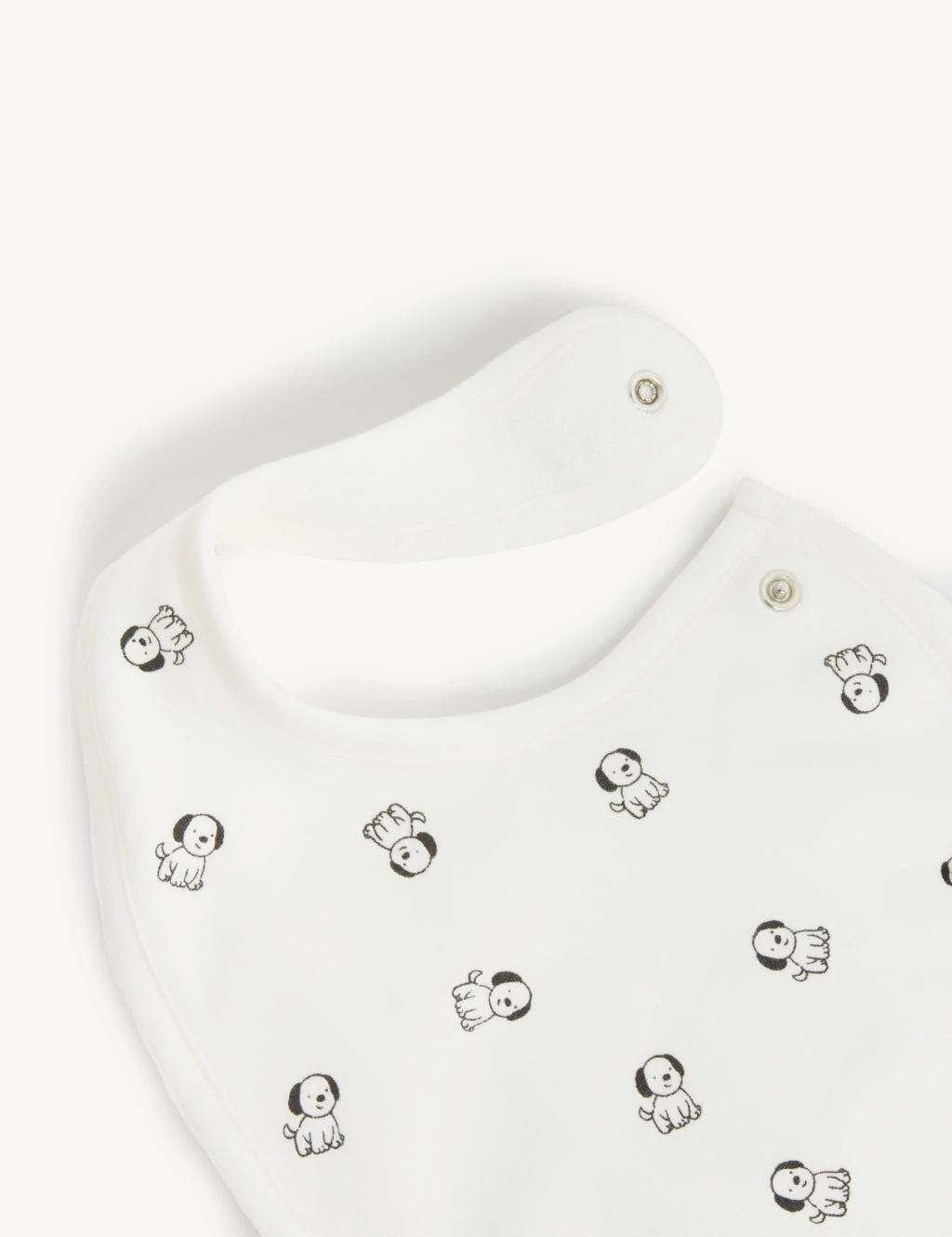 5pk Pure Cotton Dog & Striped Dribble Bibs 2 5pk Pure Cotton Dog & Striped Dribble Bibs - Image 2