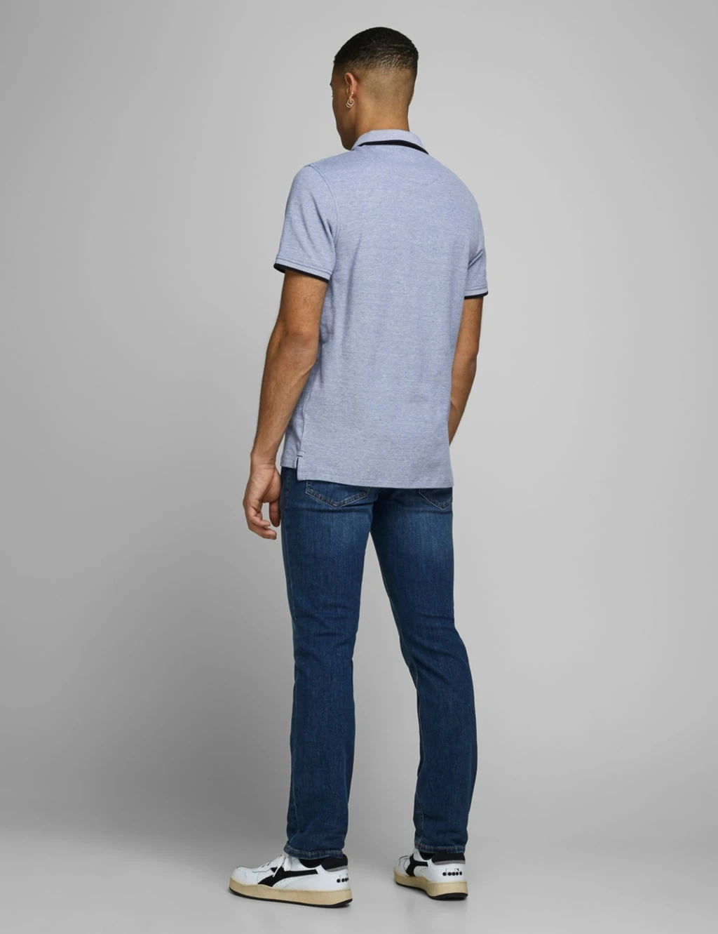 Jack & Jones Slim Fit Pure Cotton Tipped Polo Shirt 4 Jack & Jones Slim Fit Pure Cotton Tipped Polo Shirt - Image 4