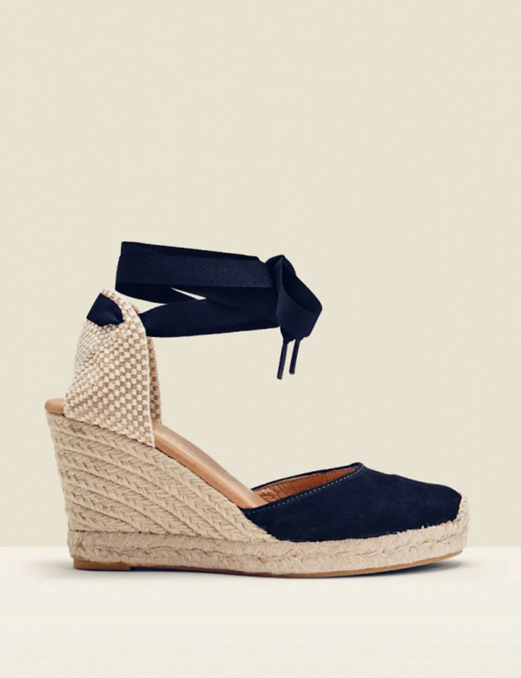 Suede Ankle Strap Wedge Espadrilles 3 Suede Ankle Strap Wedge Espadrilles - Image 3