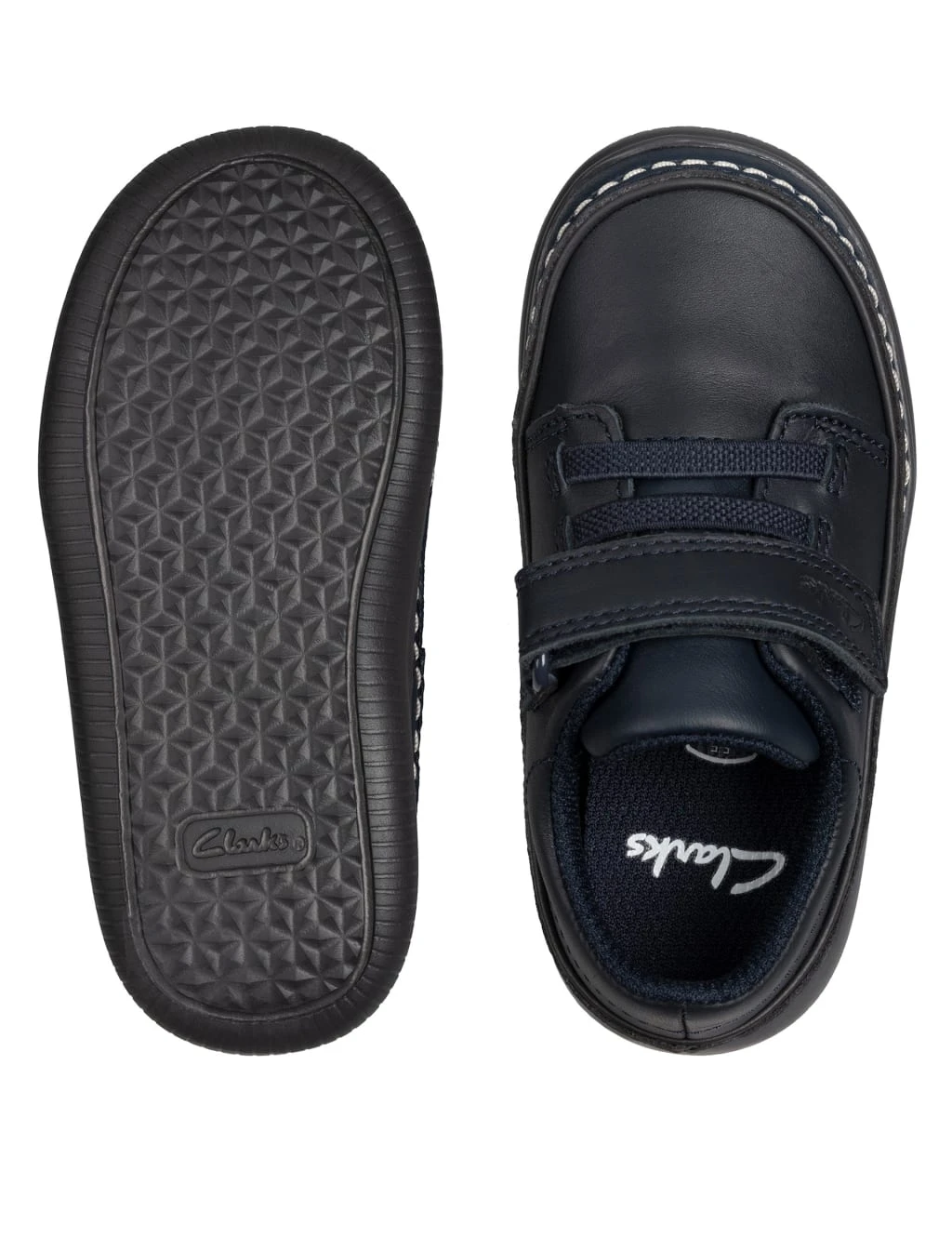 Clarks Kids' Leather Riptape Shoes 2 Clarks Kids' Leather Riptape Shoes - Image 2