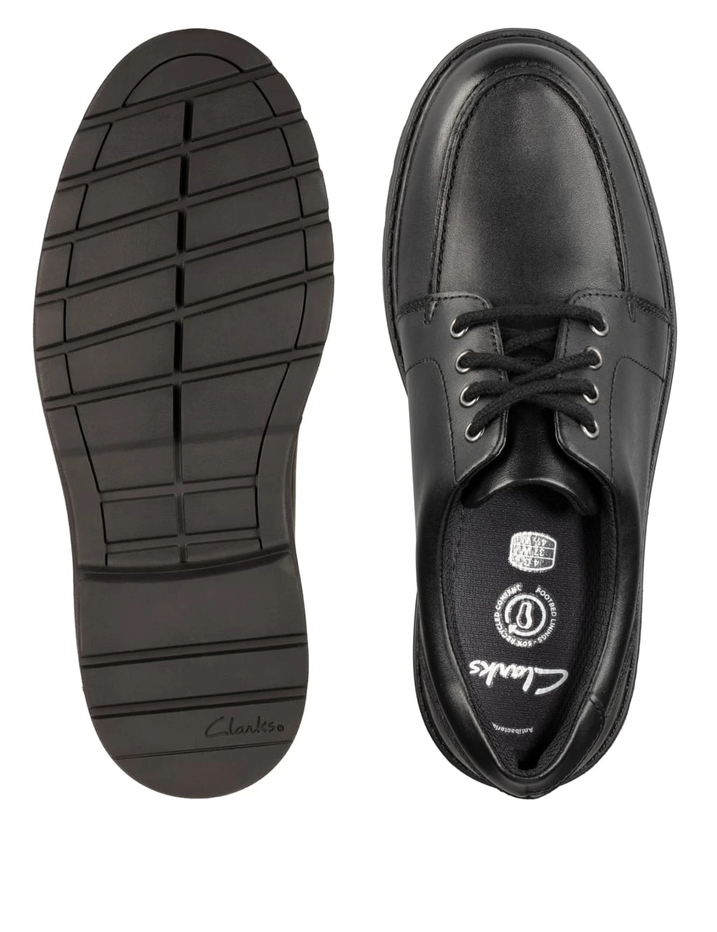 Clarks Kids' Leather Lace Up School Shoes (Youth Size 3-9) 2 Clarks Kids' Leather Lace Up School Shoes (Youth Size 3-9) - Image 2