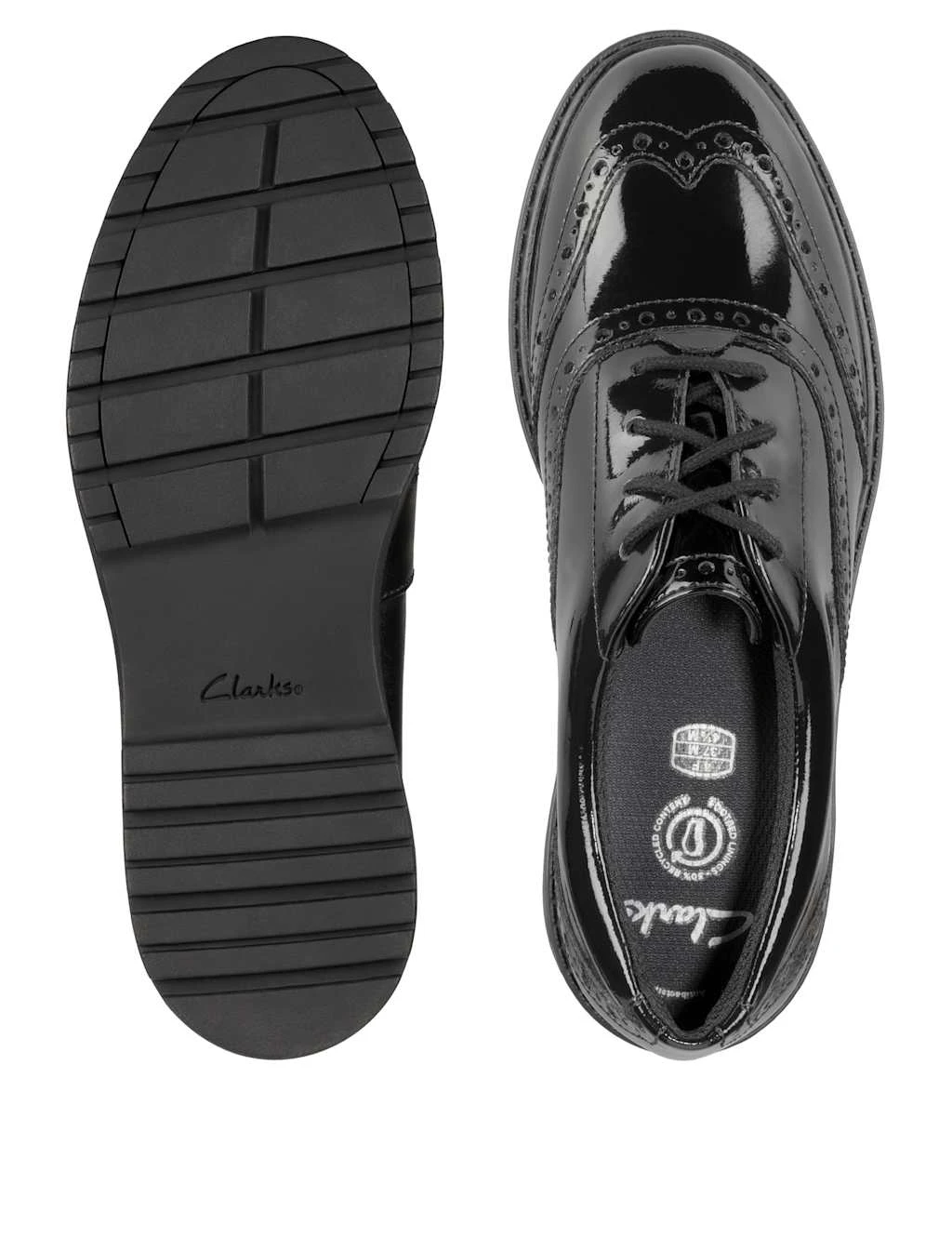 Clarks Kids' Leather Brogues (Youth Size 3-9) 2 Clarks Kids' Leather Brogues (Youth Size 3-9) - Image 2