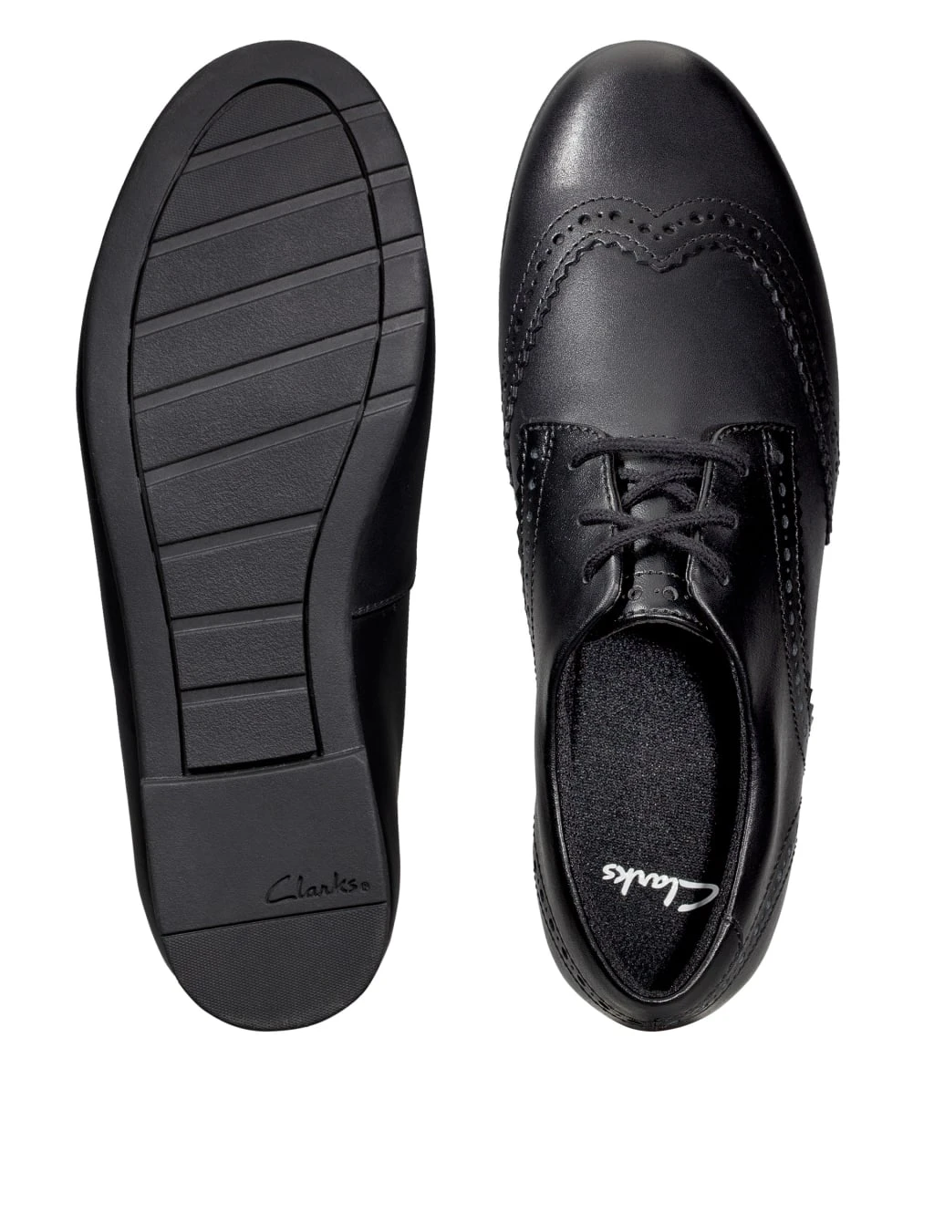 Clarks Kids' Leather Lace School Shoes (Youth Size 3-9) 2 Clarks Kids' Leather Lace School Shoes (Youth Size 3-9) - Image 2