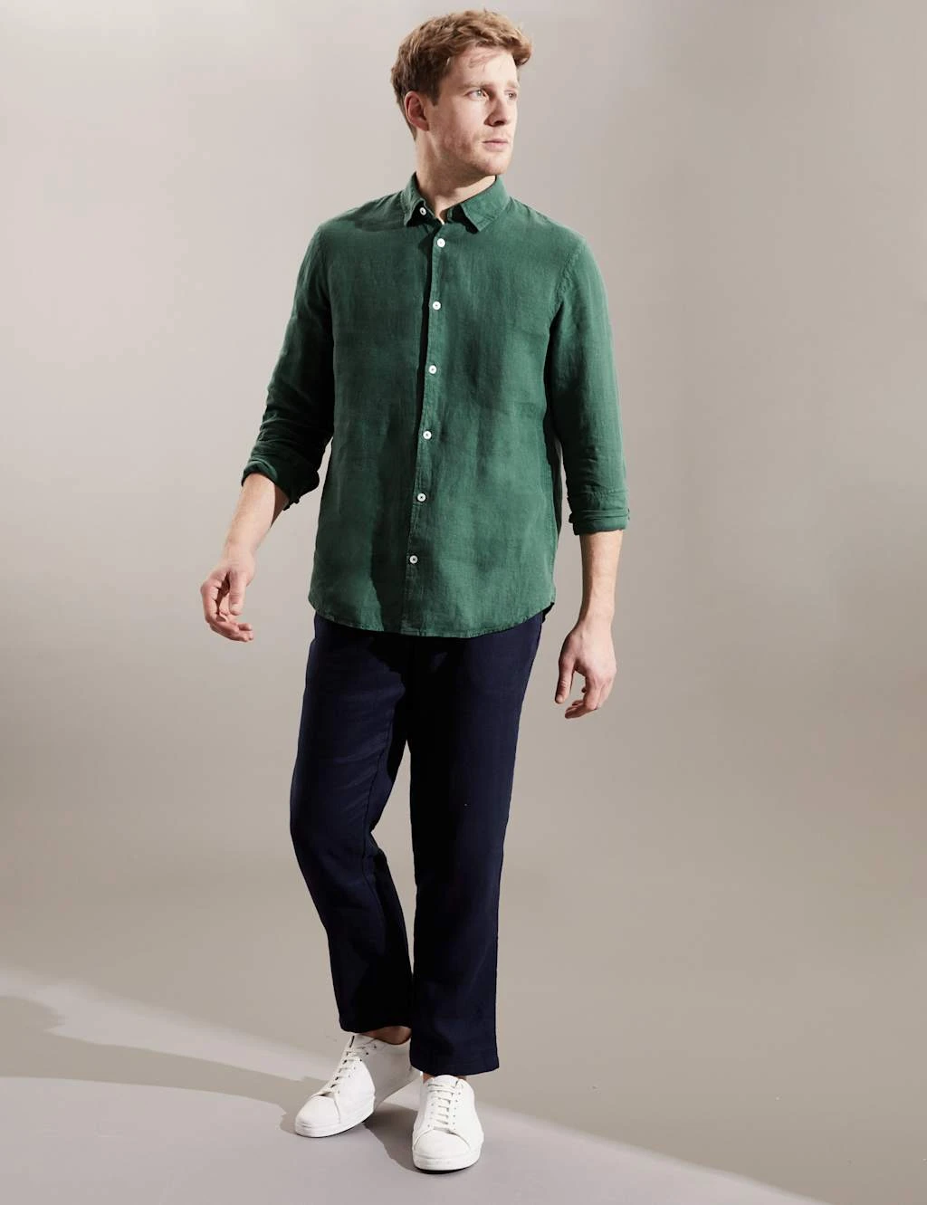 Jaeger Luxurious Pure Linen Long Sleeve Shirt 5 Jaeger Luxurious Pure Linen Long Sleeve Shirt - Image 5