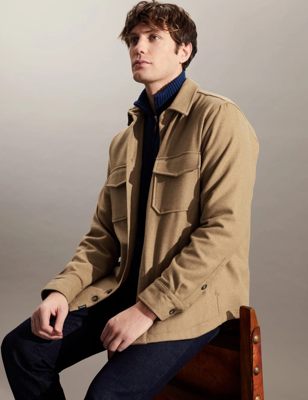 Jaeger Wool Rich Overshirt 1 Jaeger Wool Rich Overshirt