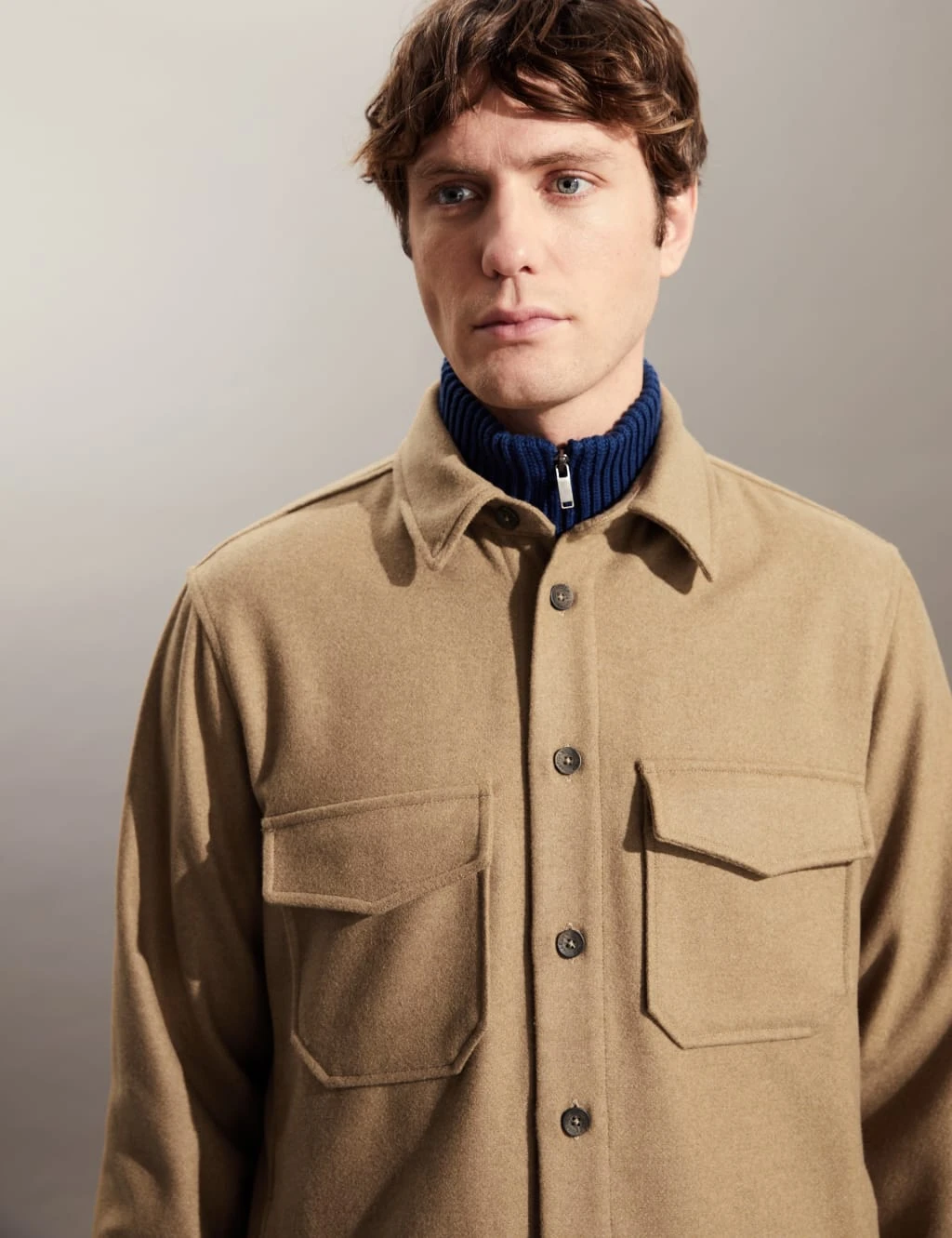 Jaeger Wool Rich Overshirt 3 Jaeger Wool Rich Overshirt - Image 3