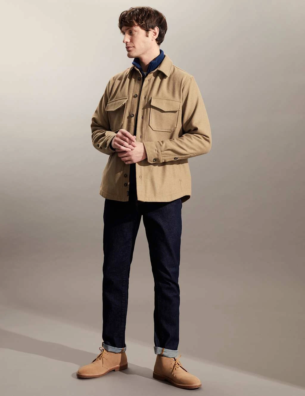 Jaeger Wool Rich Overshirt 4 Jaeger Wool Rich Overshirt - Image 4