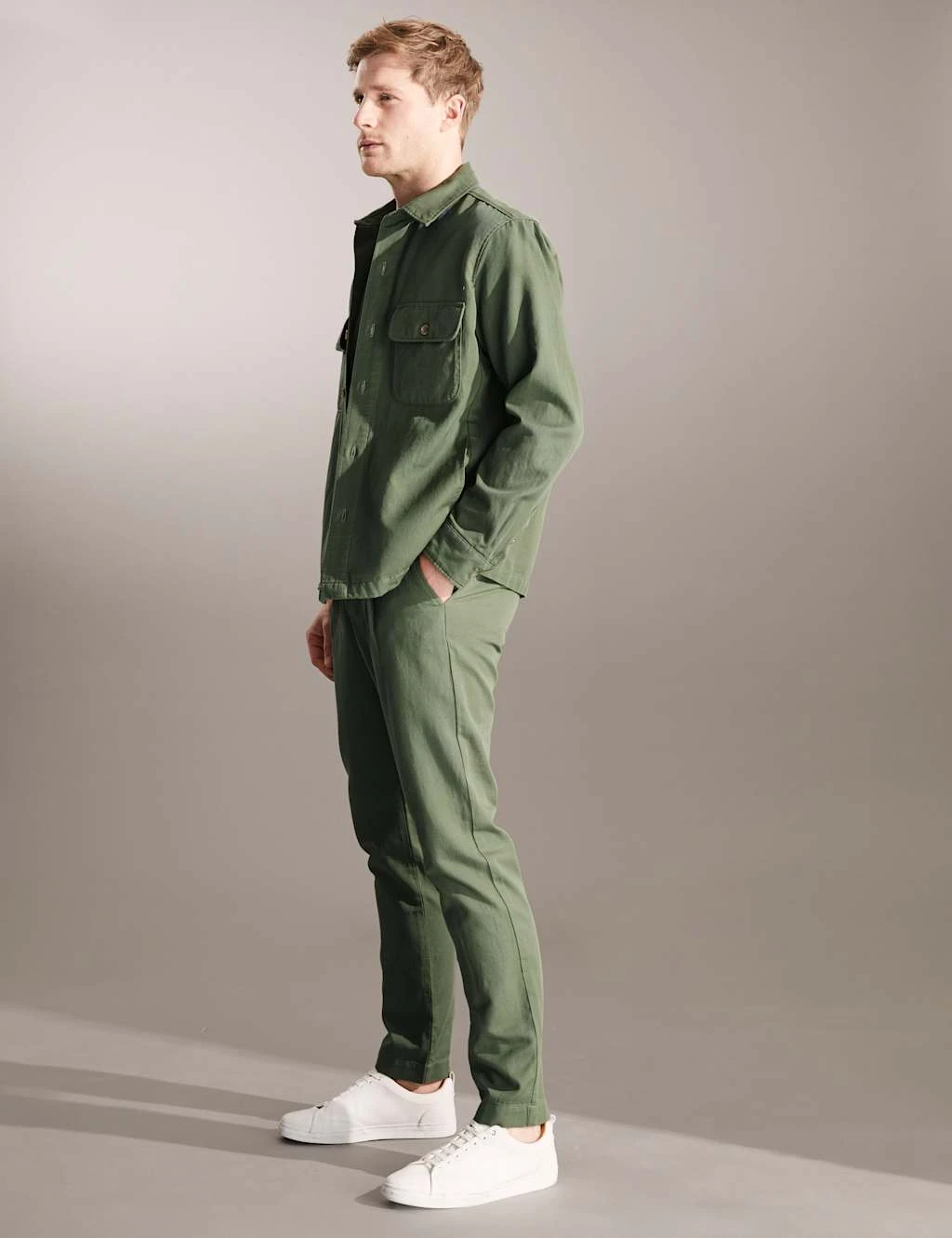 Jaeger Cotton Rich Overshirt 4 Jaeger Cotton Rich Overshirt - Image 4