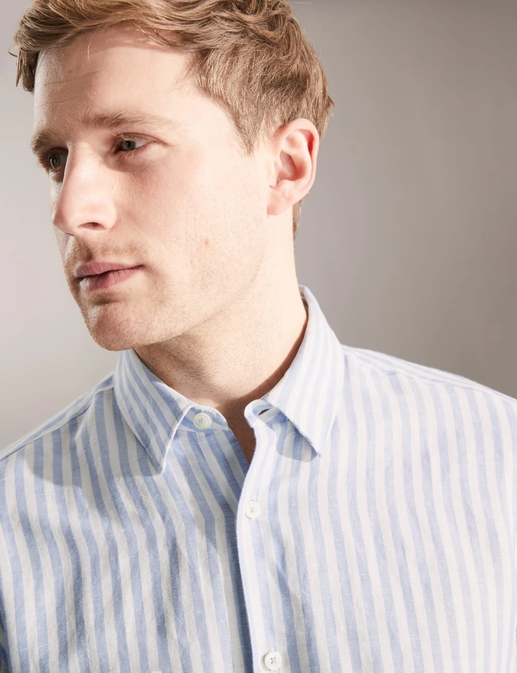 Jaeger Linen Rich Striped Shirt 1 Jaeger Linen Rich Striped Shirt