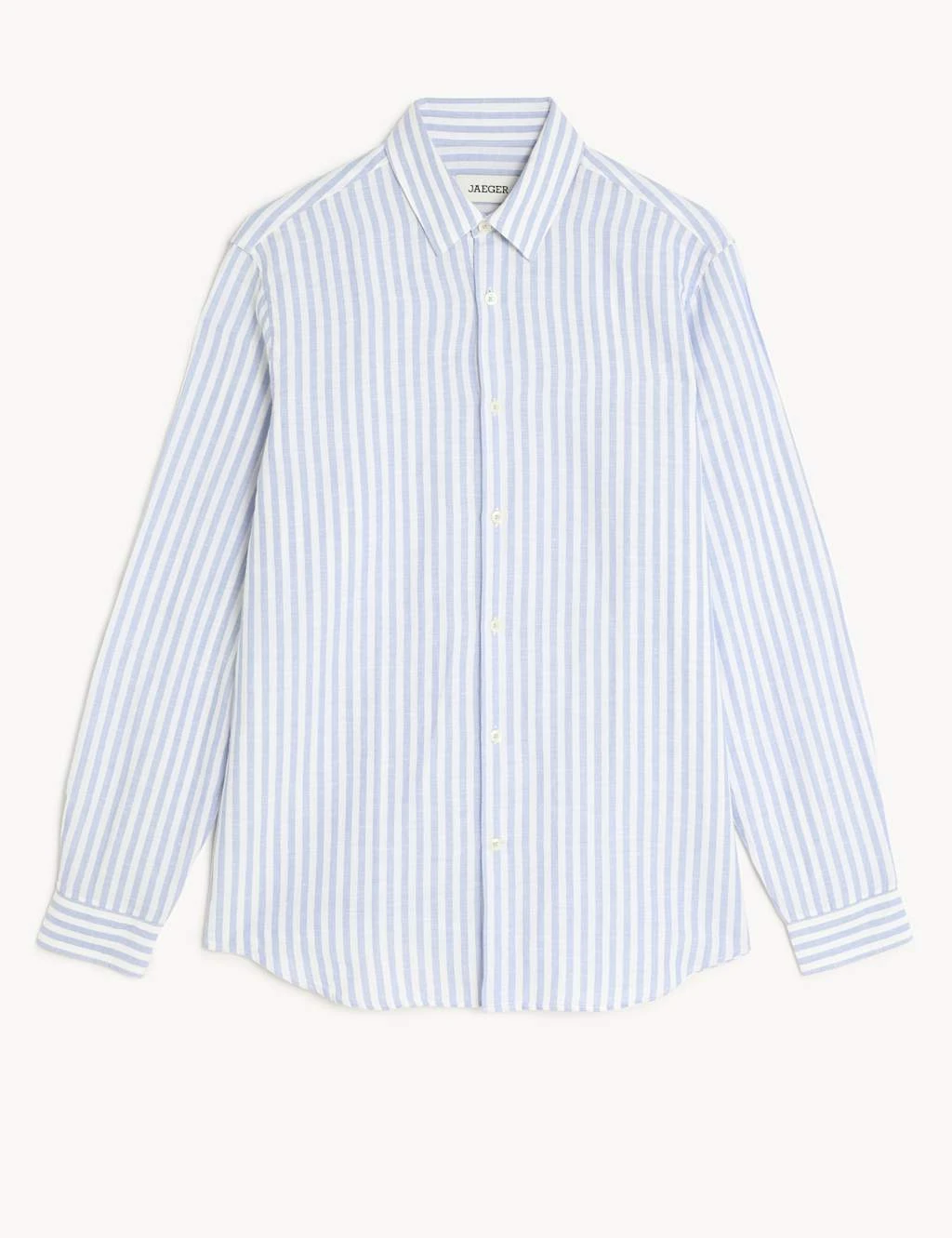 Jaeger Linen Rich Striped Shirt 2 Jaeger Linen Rich Striped Shirt - Image 2