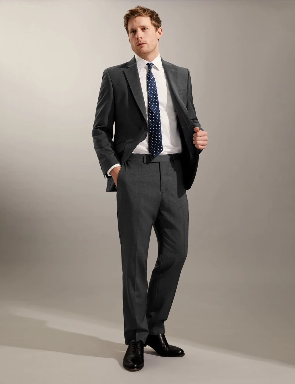 Jaeger Tailored Fit Pure Wool Bi-Stretch Trousers 1 Jaeger Tailored Fit Pure Wool Bi-Stretch Trousers