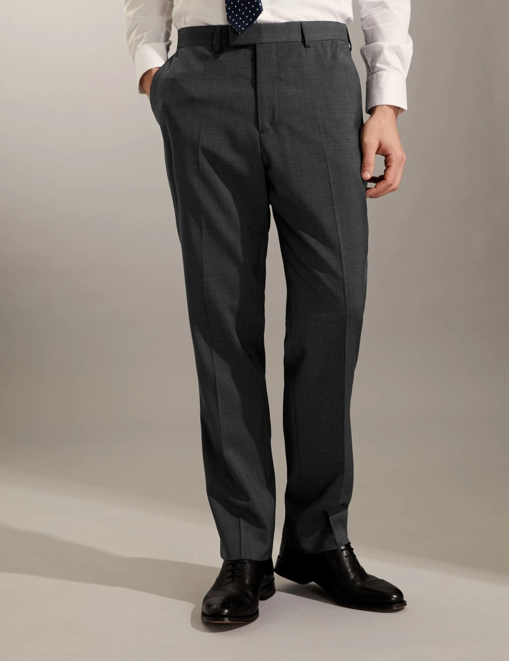 Jaeger Tailored Fit Pure Wool Bi-Stretch Trousers 4 Jaeger Tailored Fit Pure Wool Bi-Stretch Trousers - Image 4