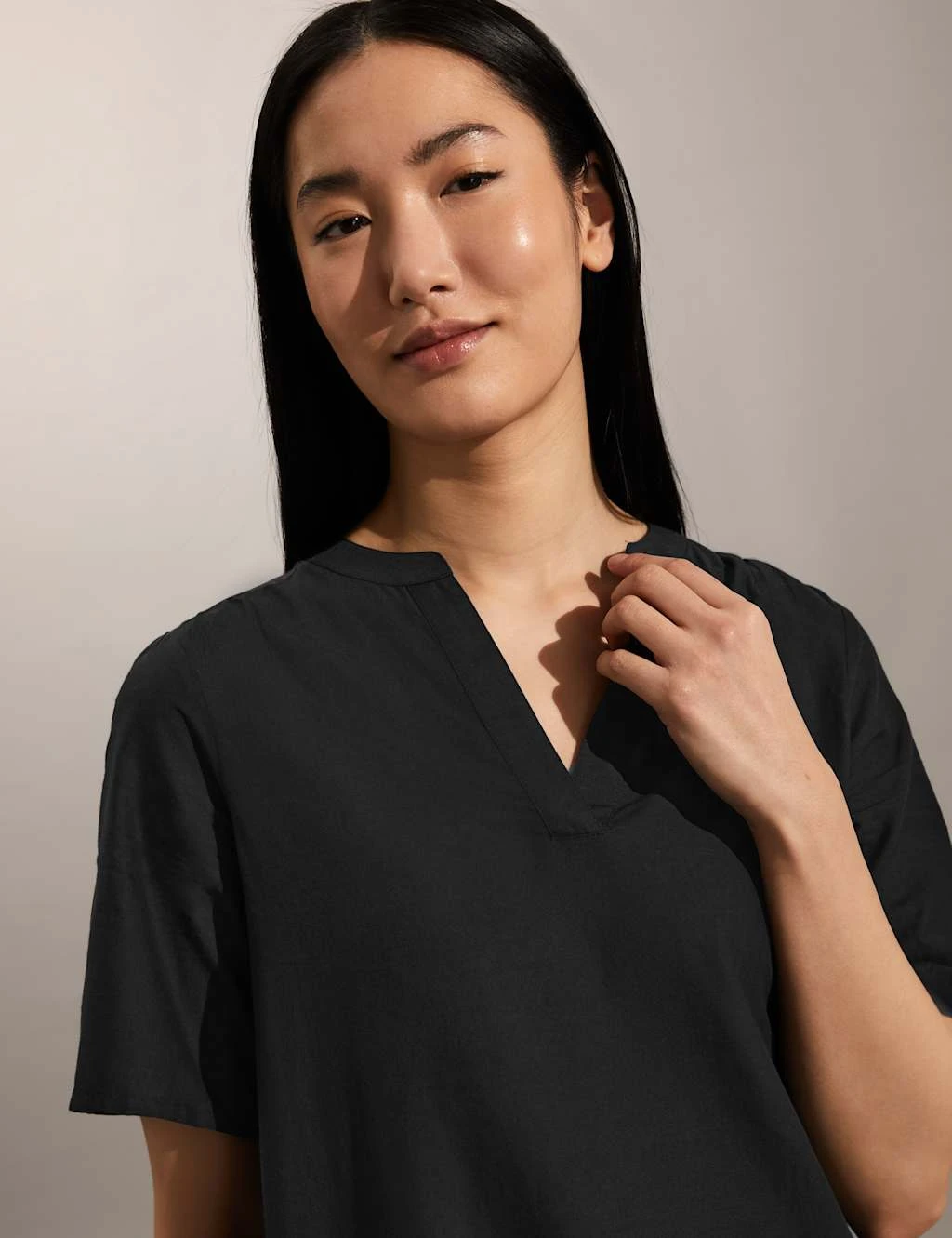 Jaeger Pure Cotton Broderie V-Neck Mini Shift Dress 4 Jaeger Pure Cotton Broderie V-Neck Mini Shift Dress - Image 4