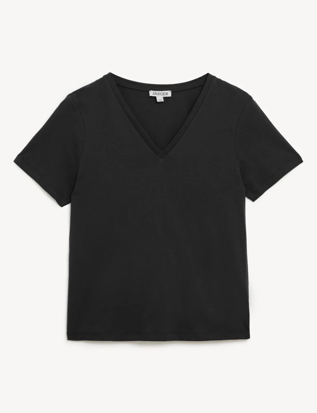 Jaeger Pure Cotton V-Neck T-Shirt 2 Jaeger Pure Cotton V-Neck T-Shirt - Image 2