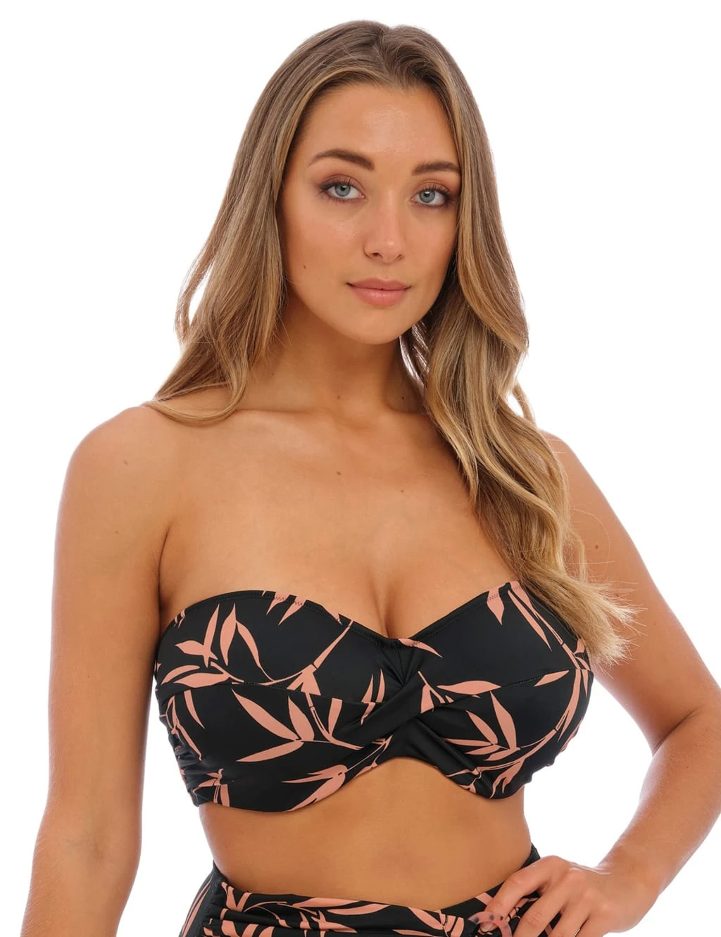 FANTASIE Luna Wired Twist Front Bandeau Bikini Top 1 FANTASIE Luna Wired Twist Front Bandeau Bikini Top