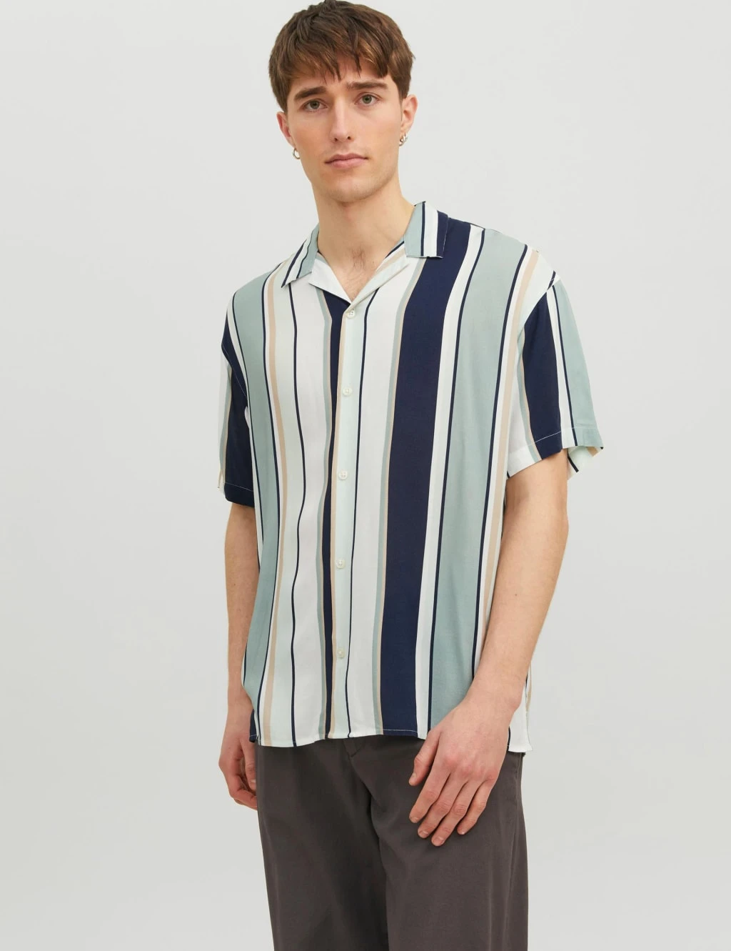 Jack & Jones Striped Revere Oxford Shirt 1 Jack & Jones Striped Revere Oxford Shirt