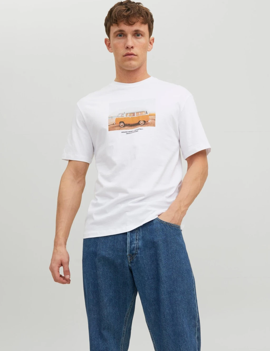 Jack & Jones Pure Cotton Photo Graphic Crew Neck T-Shirt 1 Jack & Jones Pure Cotton Photo Graphic Crew Neck T-Shirt