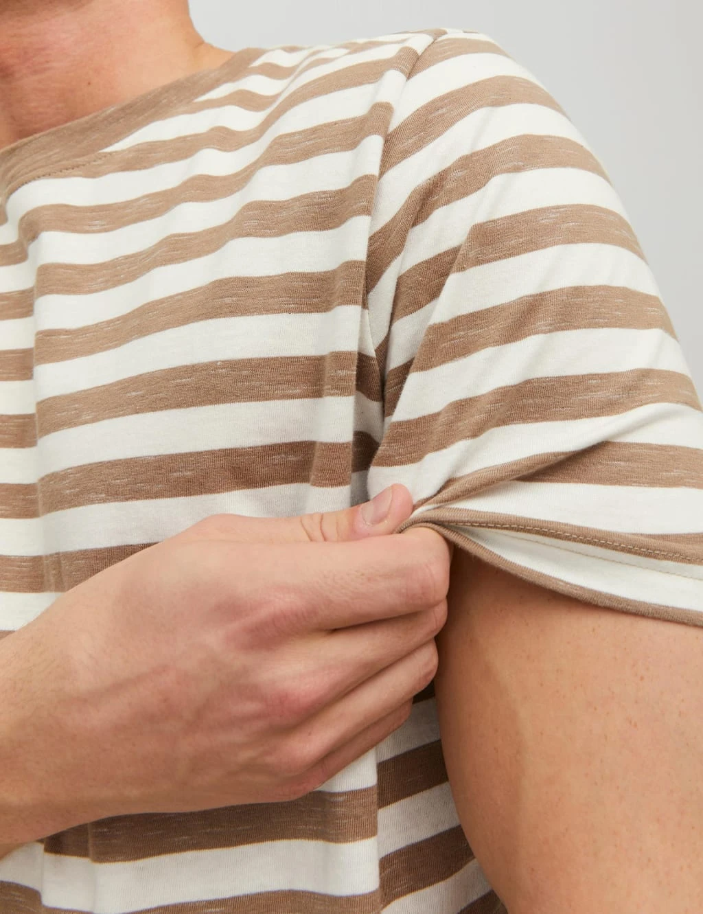 Jack & Jones Cotton Rich Striped Crew Neck T-Shirt 5 Jack & Jones Cotton Rich Striped Crew Neck T-Shirt - Image 5