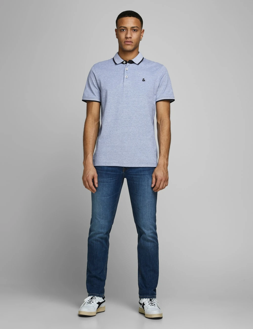Jack & Jones Slim Fit Pure Cotton Tipped Polo Shirt 3 Jack & Jones Slim Fit Pure Cotton Tipped Polo Shirt - Image 3