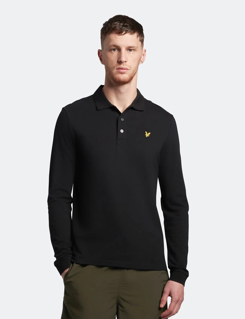 Lyle & Scott Cotton Rich Long Sleeve Polo Shirt 3 Lyle & Scott Cotton Rich Long Sleeve Polo Shirt - Image 3