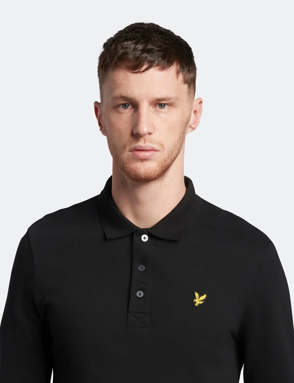 Lyle & Scott Cotton Rich Long Sleeve Polo Shirt 5 Lyle & Scott Cotton Rich Long Sleeve Polo Shirt - Image 5
