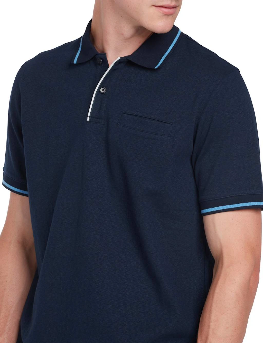 Ted Baker Cotton Rich Tipped Polo Shirt 3 Ted Baker Cotton Rich Tipped Polo Shirt - Image 3