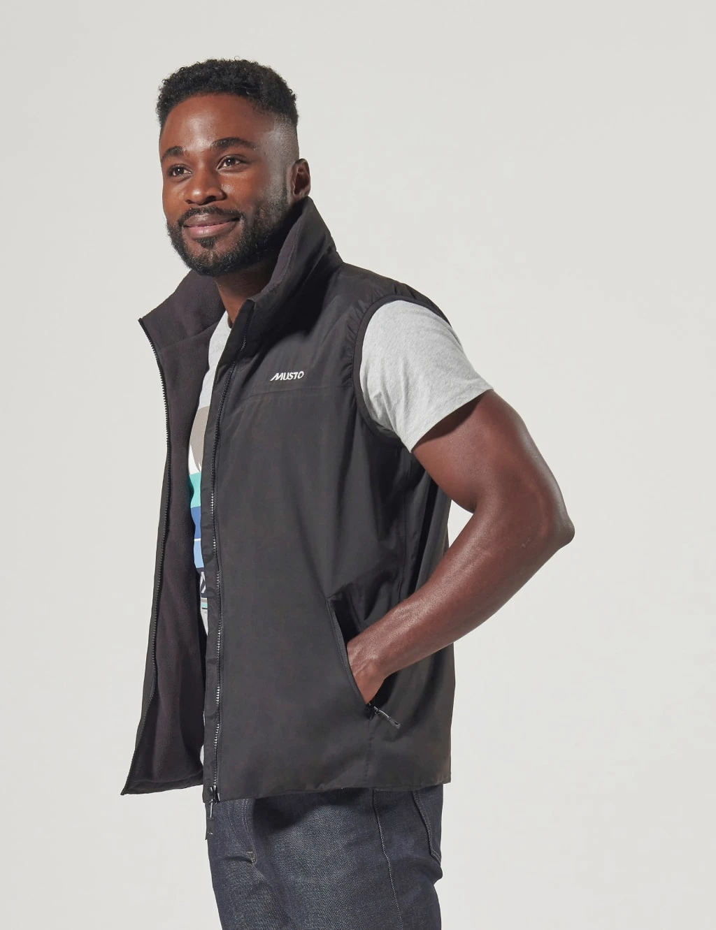 MUSTO Snug Fleece Lined Zip Up Gilet 4 MUSTO Snug Fleece Lined Zip Up Gilet - Image 4