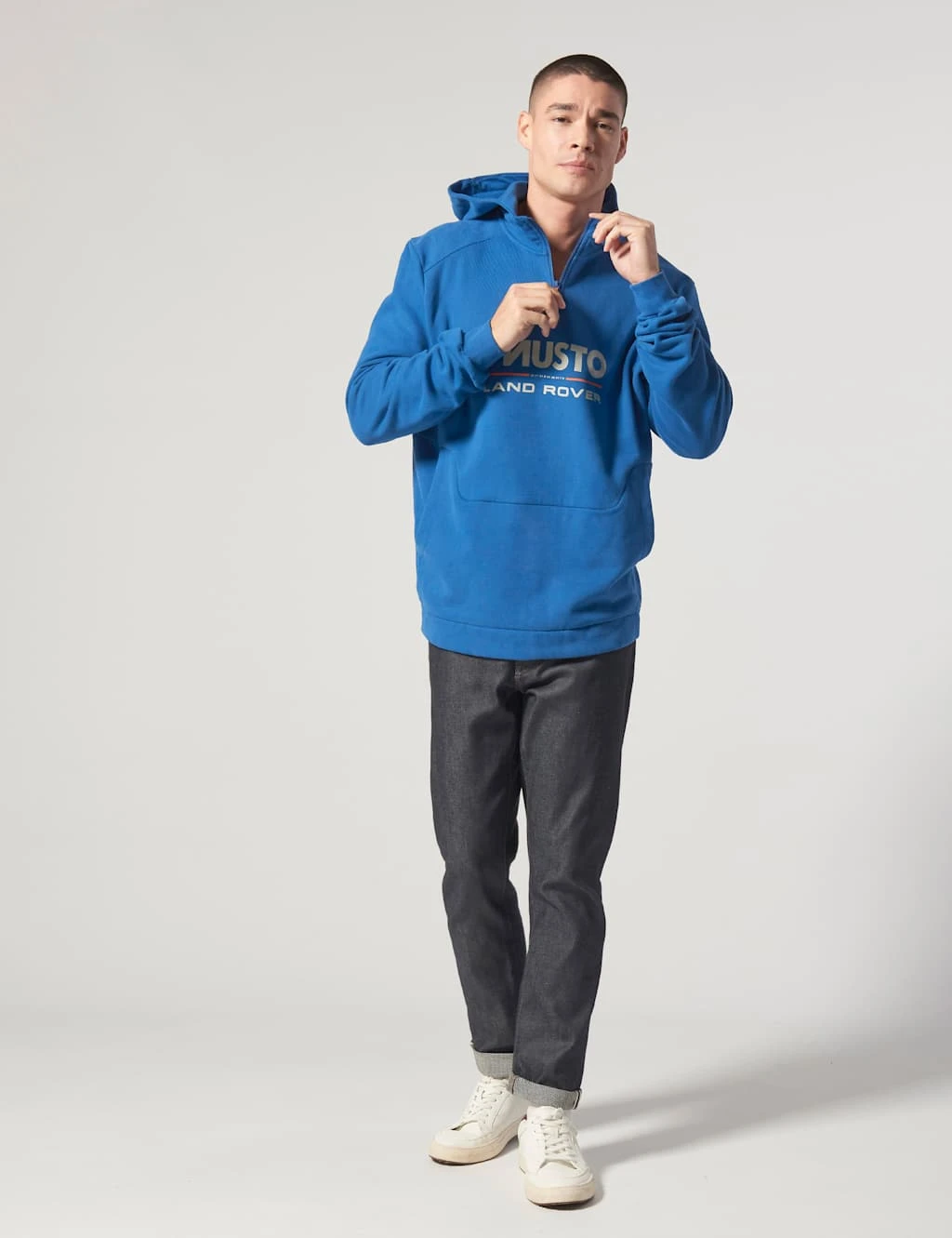 MUSTO Organic Cotton Half Zip Hoodie 1 MUSTO Organic Cotton Half Zip Hoodie