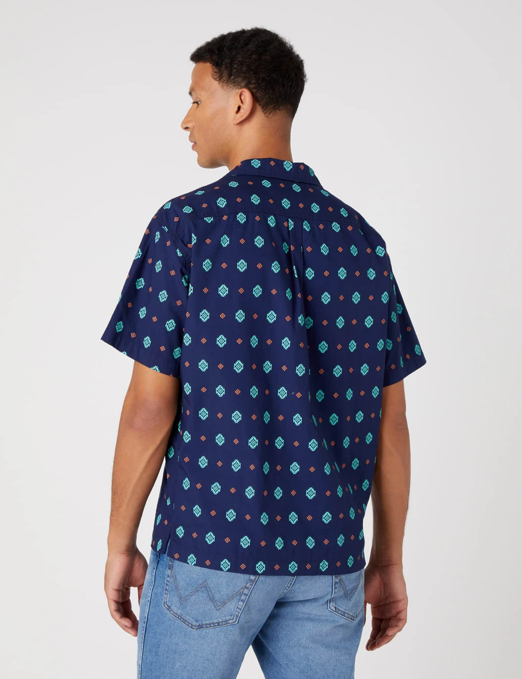 Wrangler Pure Cotton Geometric Print Shirt 3 Wrangler Pure Cotton Geometric Print Shirt - Image 3