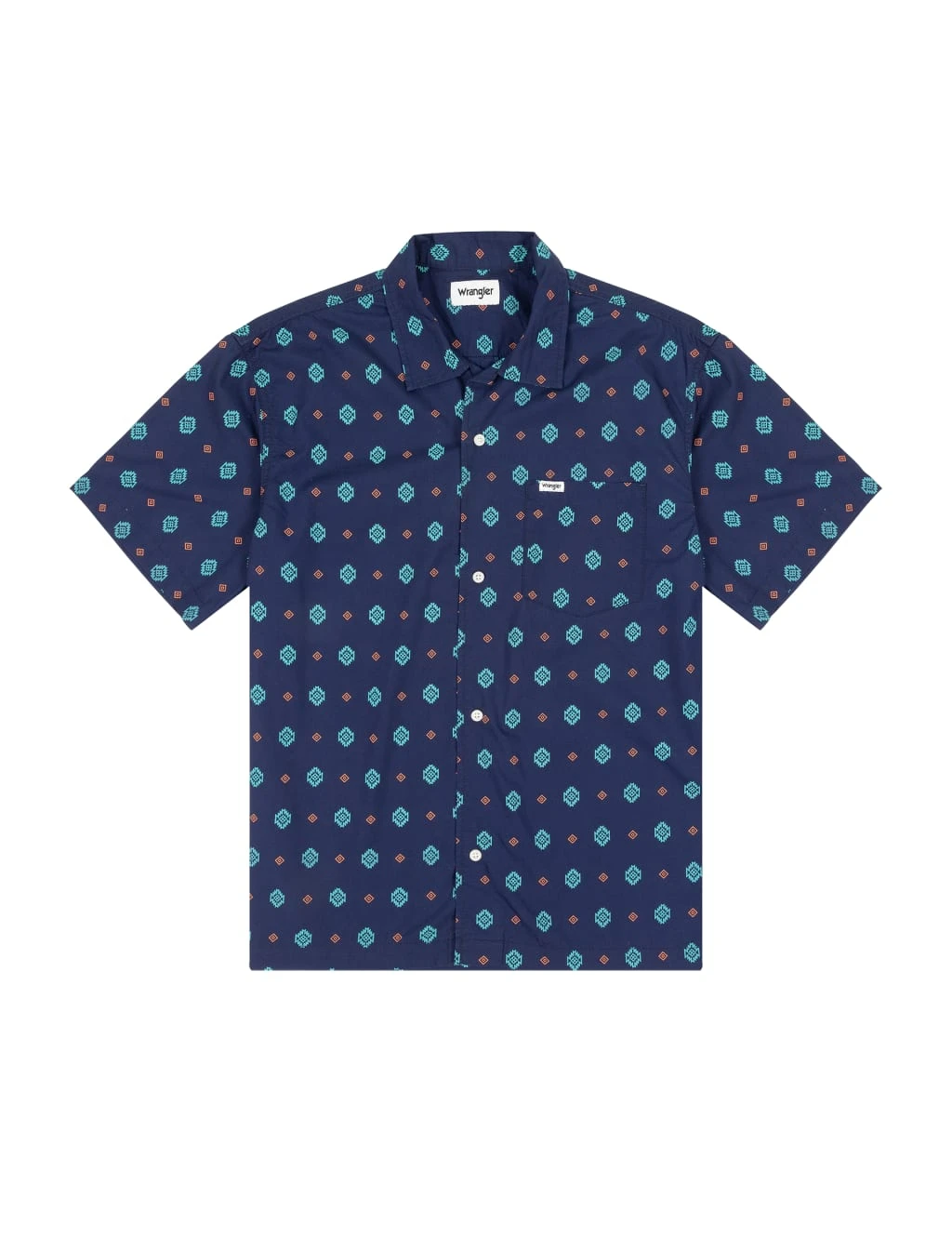 Wrangler Pure Cotton Geometric Print Shirt 2 Wrangler Pure Cotton Geometric Print Shirt - Image 2