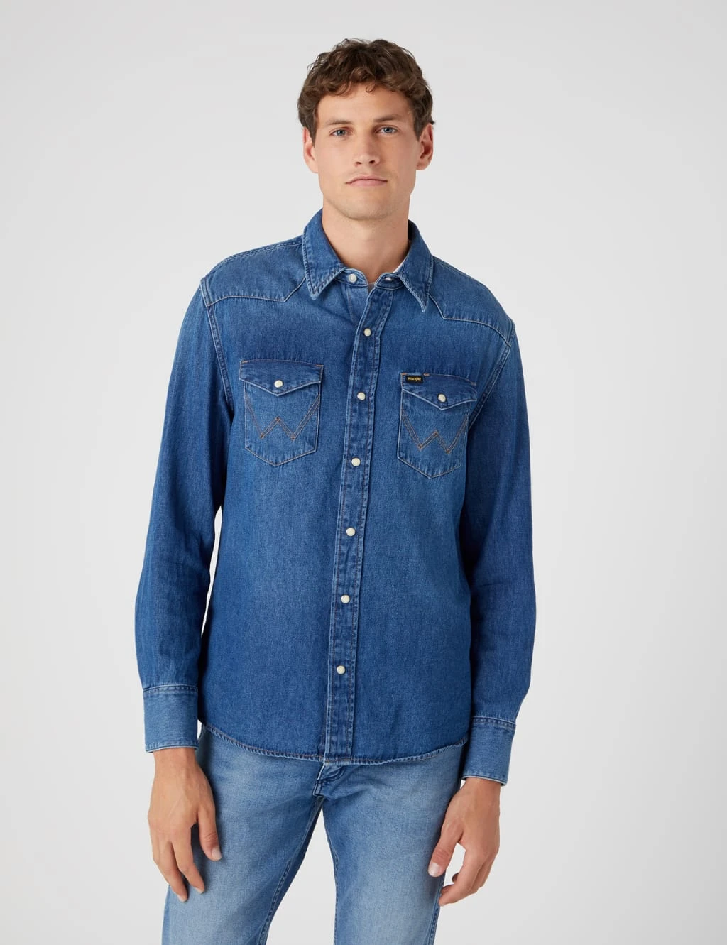 Wrangler Western Denim Shirt 1 Wrangler Western Denim Shirt