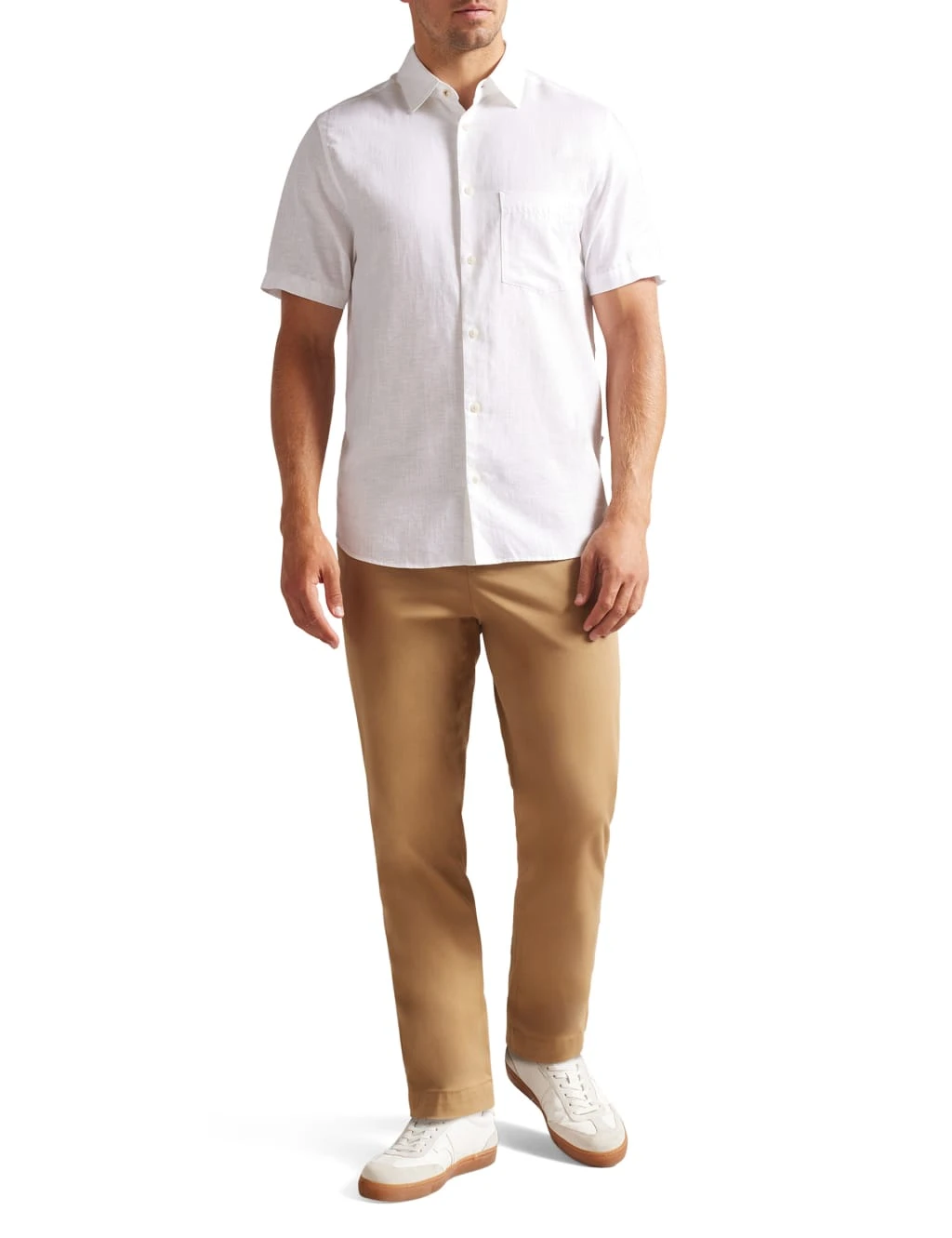 Ted Baker Regular Fit Linen Rich Oxford Shirt 1 Ted Baker Regular Fit Linen Rich Oxford Shirt