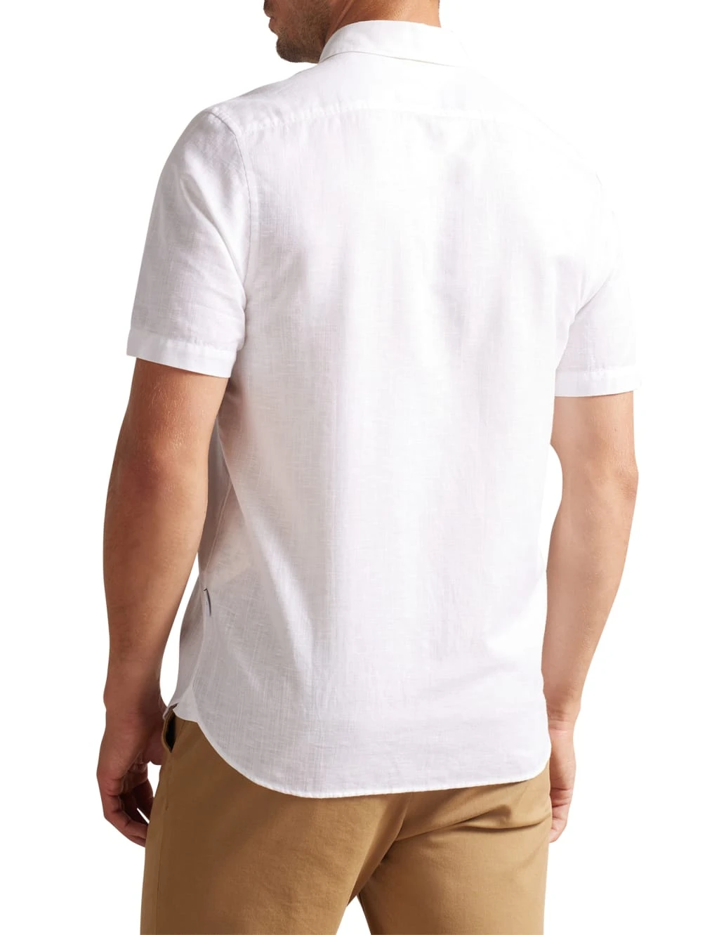 Ted Baker Regular Fit Linen Rich Oxford Shirt 4 Ted Baker Regular Fit Linen Rich Oxford Shirt - Image 4