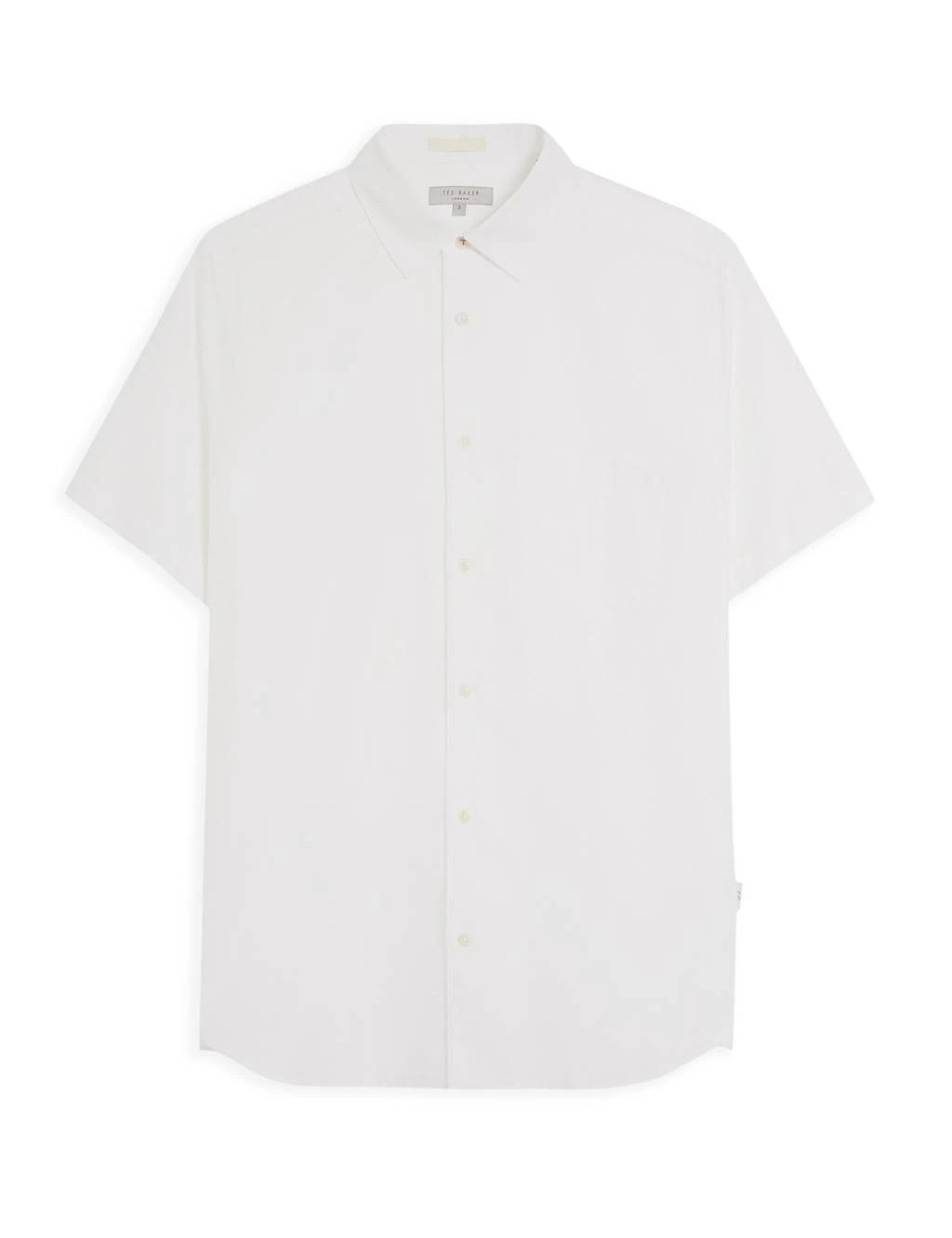 Ted Baker Regular Fit Linen Rich Oxford Shirt 2 Ted Baker Regular Fit Linen Rich Oxford Shirt - Image 2