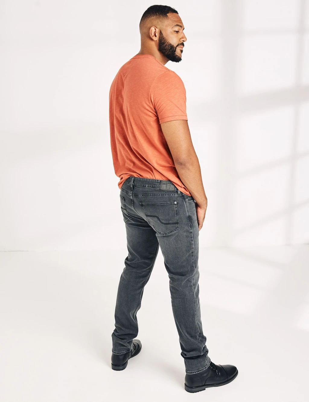 Slim Fit Pure Cotton Vintage Wash Jeans 5 Slim Fit Pure Cotton Vintage Wash Jeans - Image 5