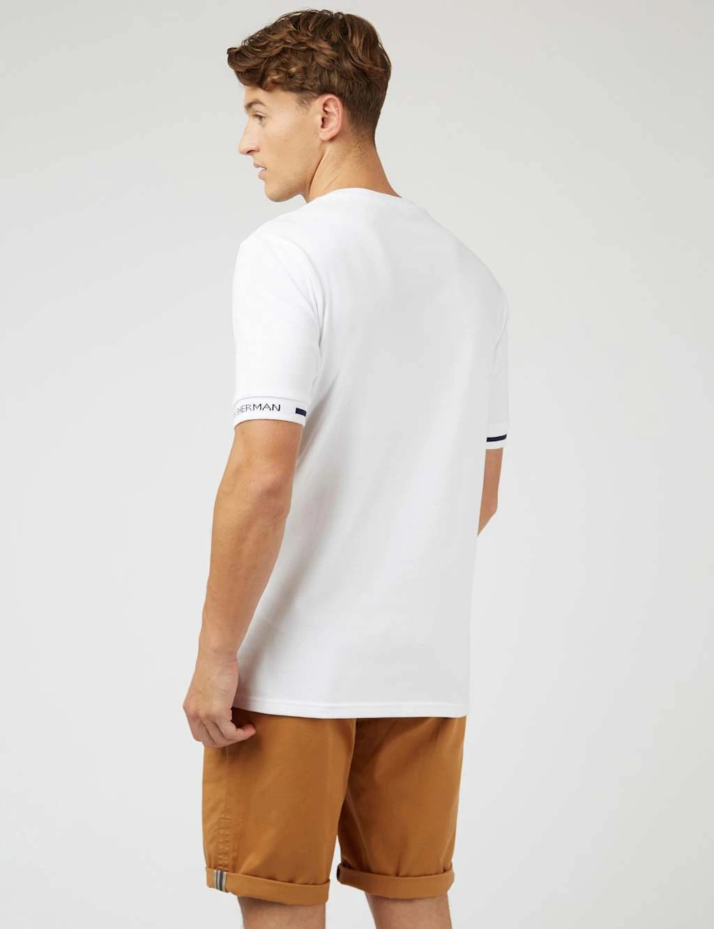 Ben Sherman Pure Cotton Tipped Cuff Crew Neck T-Shirt 4 Ben Sherman Pure Cotton Tipped Cuff Crew Neck T-Shirt - Image 4