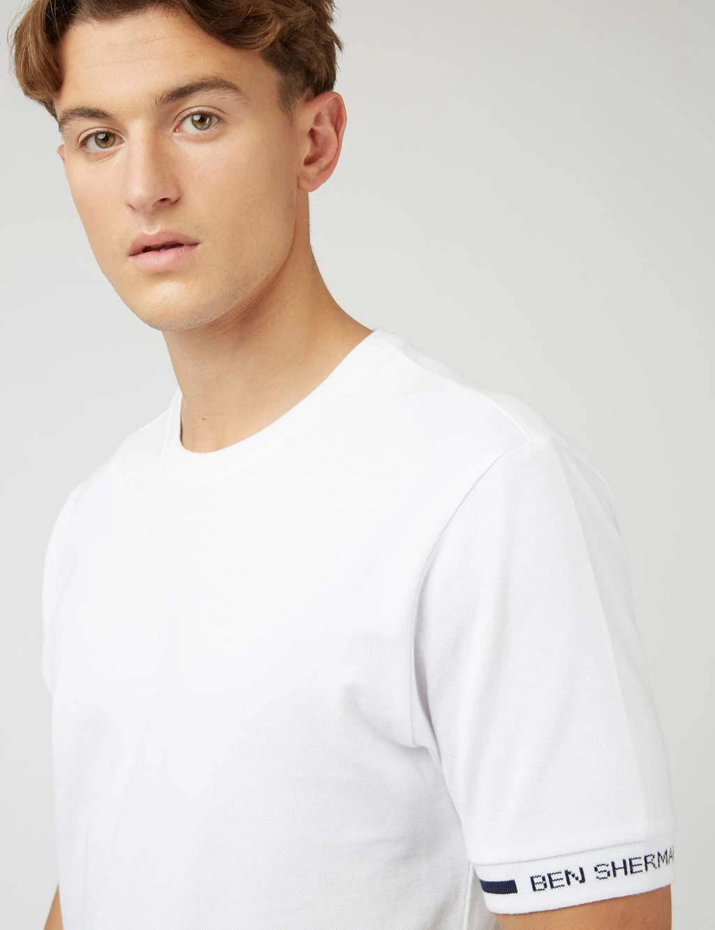 Ben Sherman Pure Cotton Tipped Cuff Crew Neck T-Shirt 5 Ben Sherman Pure Cotton Tipped Cuff Crew Neck T-Shirt - Image 5