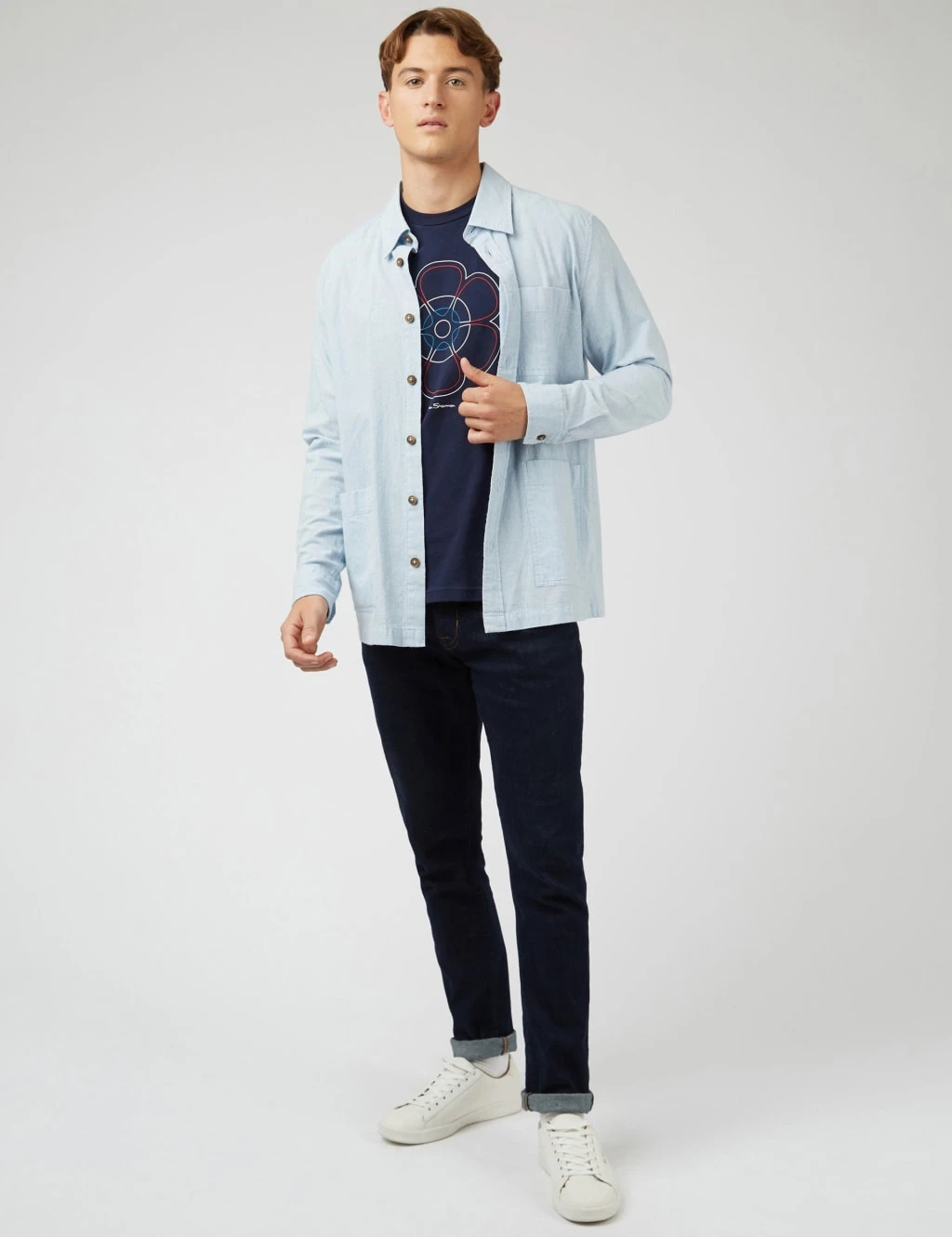 Ben Sherman Pure Cotton Music Graphic Crew Neck T-Shirt 3 Ben Sherman Pure Cotton Music Graphic Crew Neck T-Shirt - Image 3