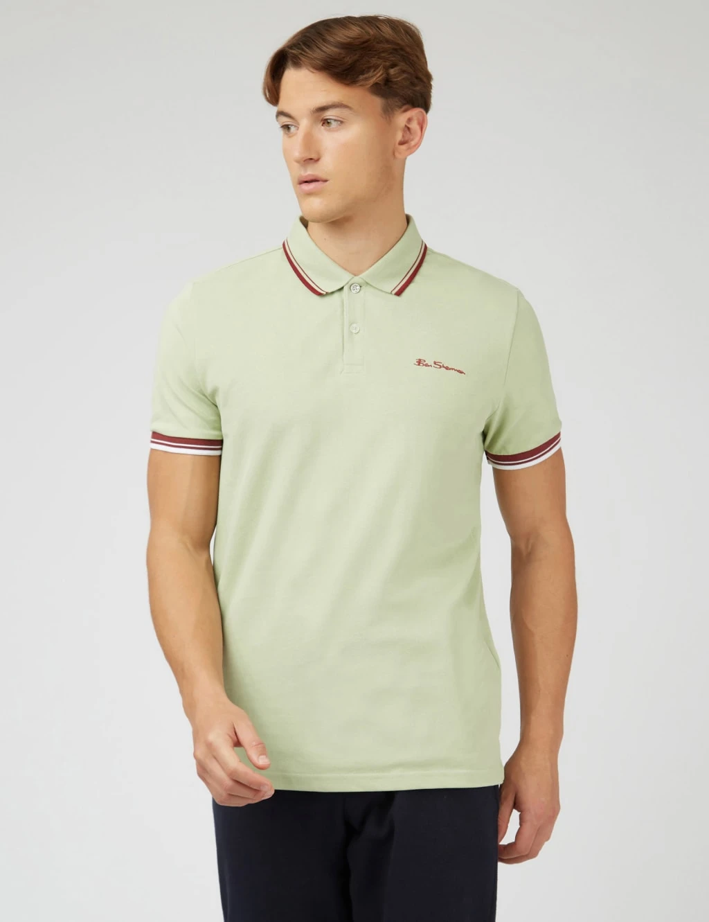 Ben Sherman Cotton Pique Tipped Polo Shirt 1 Ben Sherman Cotton Pique Tipped Polo Shirt