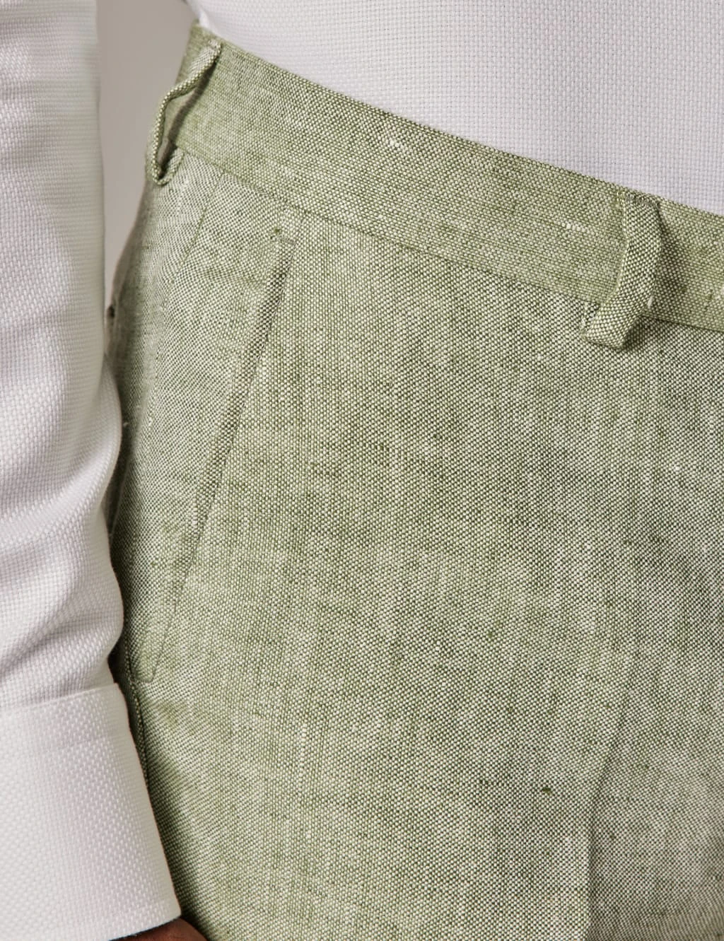 Tailored Fit Pure Linen Suit Trousers 3 Tailored Fit Pure Linen Suit Trousers - Image 3