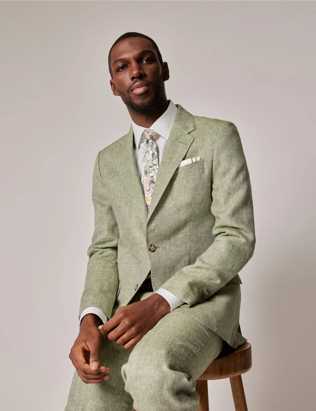 Tailored Fit Pure Linen Suit Trousers 5 Tailored Fit Pure Linen Suit Trousers - Image 5