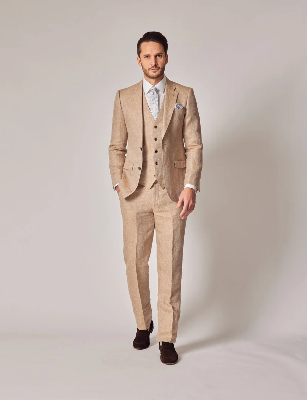 Tailored Fit Pure Linen Waistcoat 6 Tailored Fit Pure Linen Waistcoat - Image 6