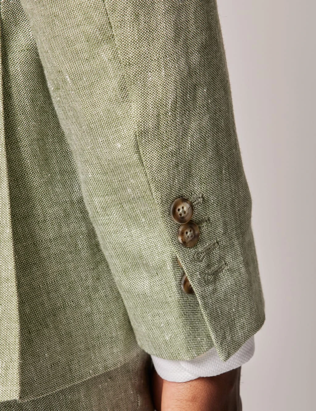 Tailored Fit Pure Linen Suit Jacket 3 Tailored Fit Pure Linen Suit Jacket - Image 3
